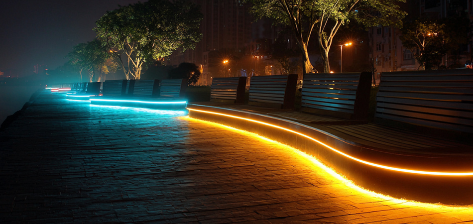 Waterproof LED silicone neon strip lights for outdoor use