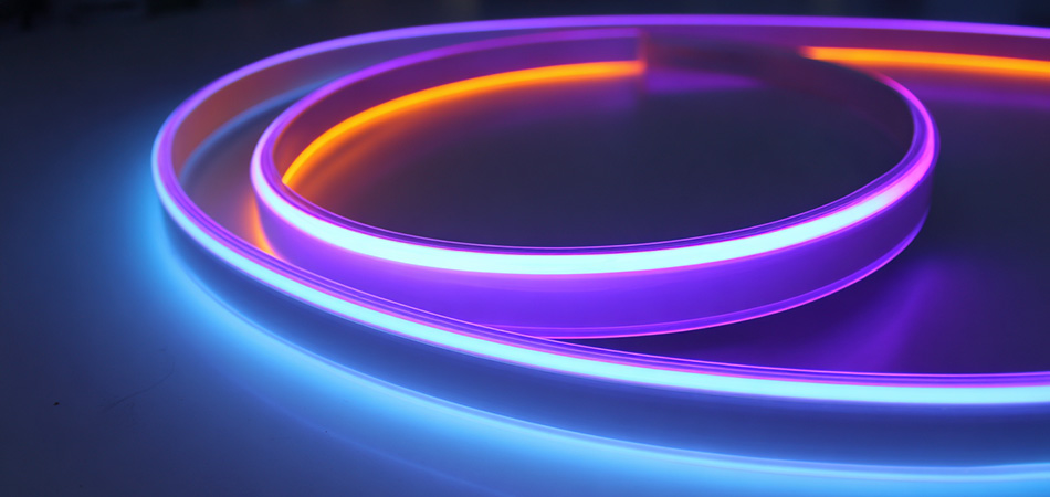 Bendable neon flexible strip light for curved designs