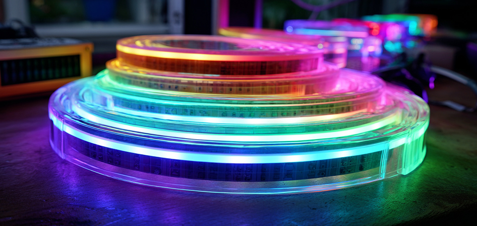 Music-sync RGB silicone neon strip kits