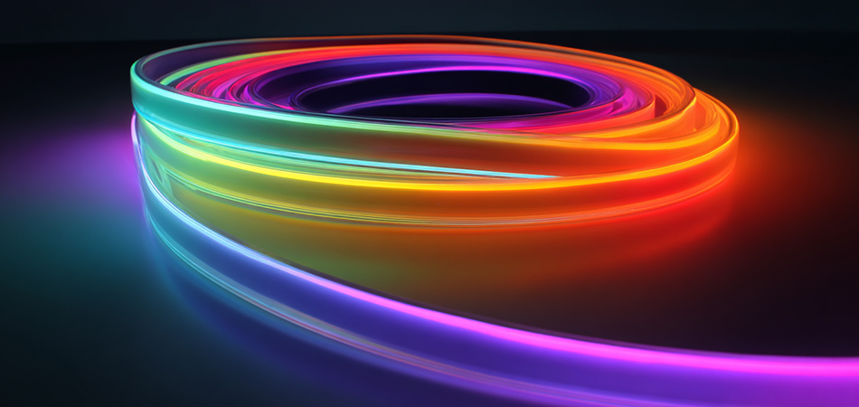 Cuttable RGB silicone neon strip with connectors