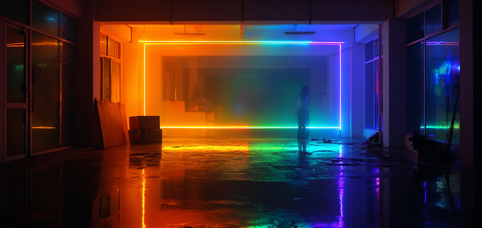 UV-reactive colored silicone neon strip lights