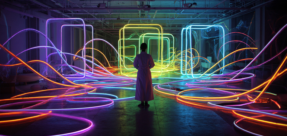 Glow-in-the-dark colored silicone neon tubes