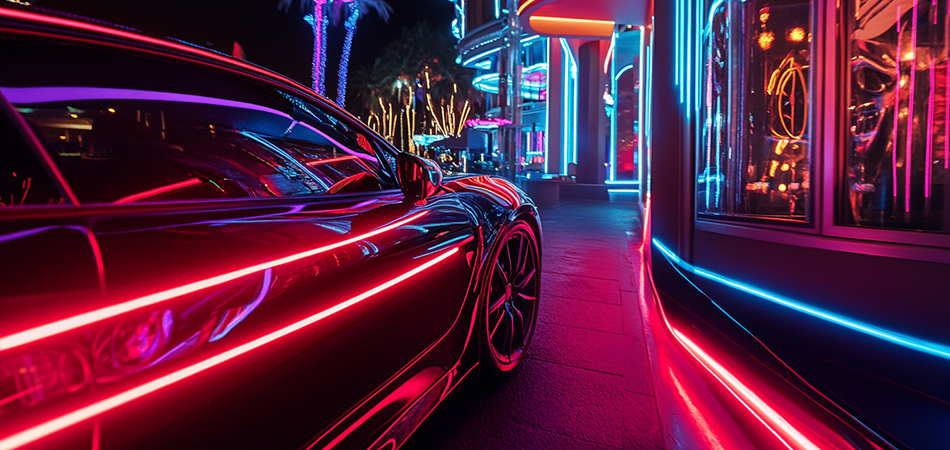 Flexible silicone neon LED strips for vehicles