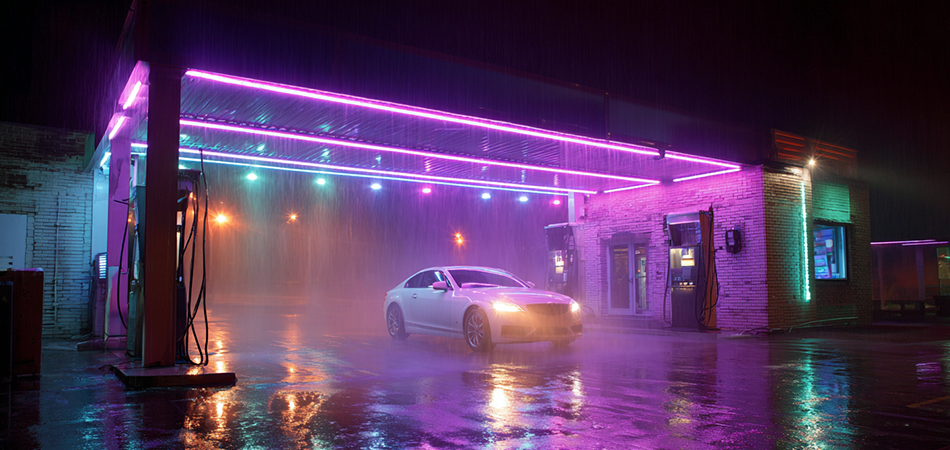 IP67-rated silicone neon strips for car washes
