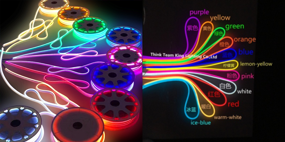 Flexible neon strips for commercial use