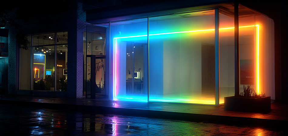 Smart app-controlled flexible RGB neon lighting Smart app-controlled flexible RGB neon lighting