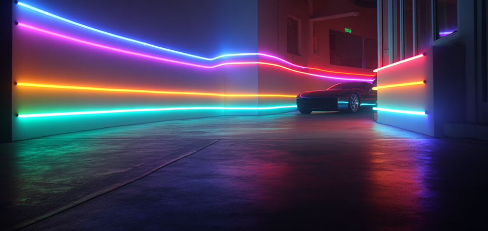 Solar-compatible 12V flexible neon light systems