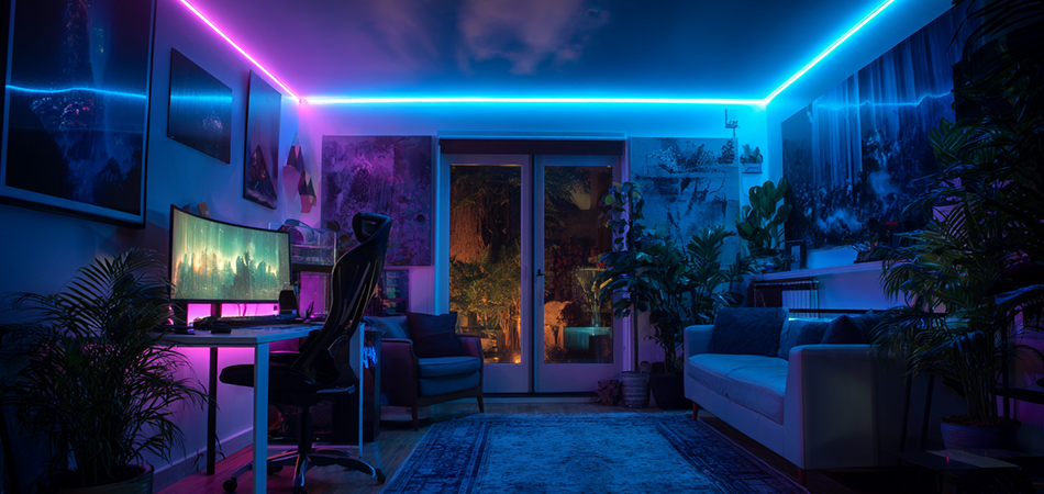 Easy-install cuttable neon strips for DIY setups