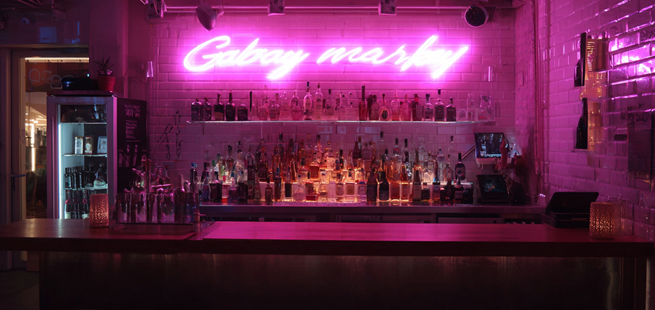 Dimmable custom LED neon bar signs with remote control