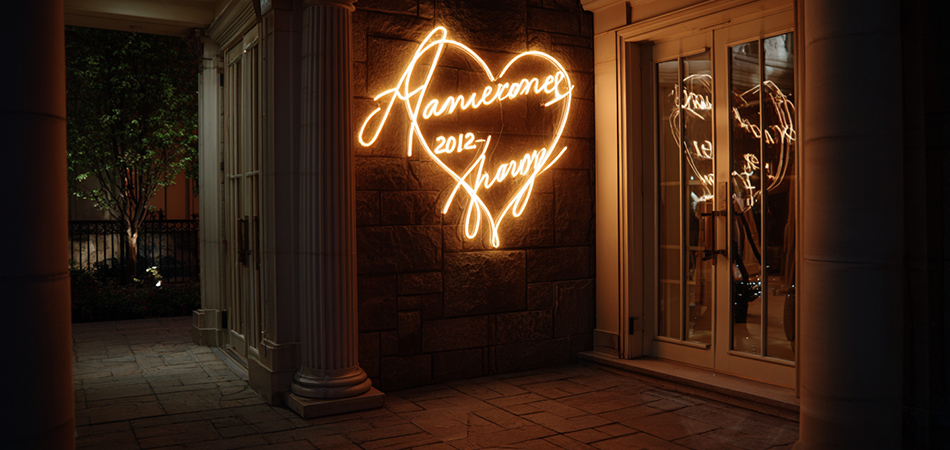 Custom neon wedding signs with date and names Custom neon wedding signs with date and names