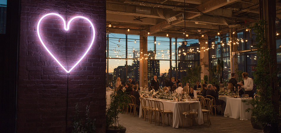 Heart-shaped neon wedding signs for receptions Heart-shaped neon wedding signs for receptions