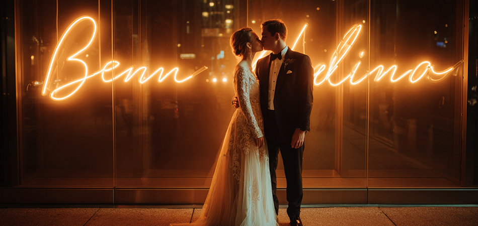 Personalized neon wedding signs