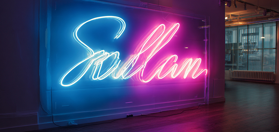 Quick-ship custom neon name signs under $100