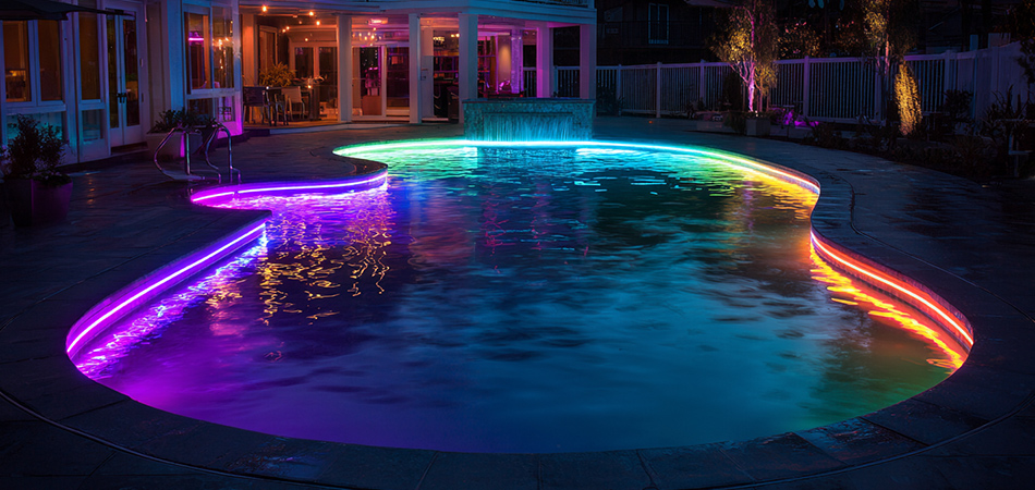 Submersible RGB neon strip pool accent lights Submersible RGB neon strip pool accent lights