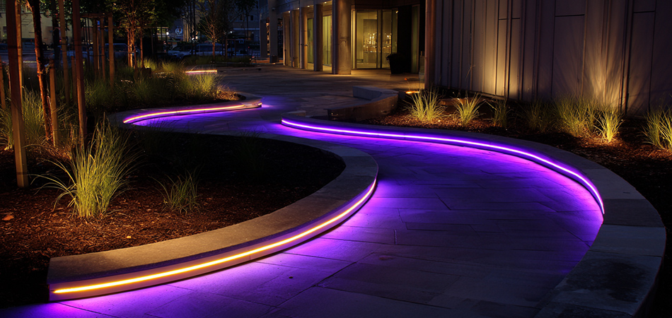 Weatherproof RGB neon strip garden lights
