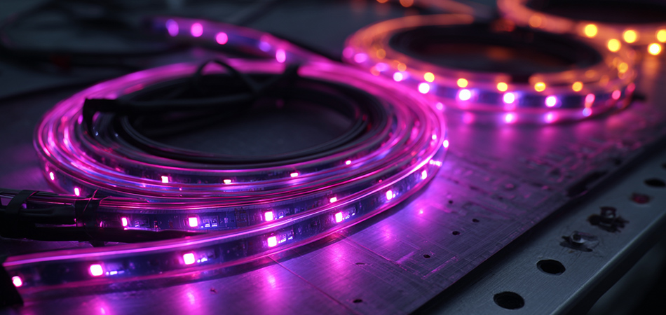 Precision-cuttable RGB neon strip connectors