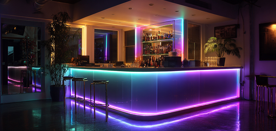 Solar-compatible RGB neon bar lighting kits