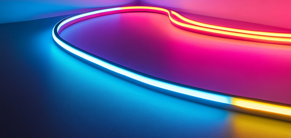 Flexible weatherproof neon strips for curved surfaces Flexible weatherproof neon strips for curved surfaces