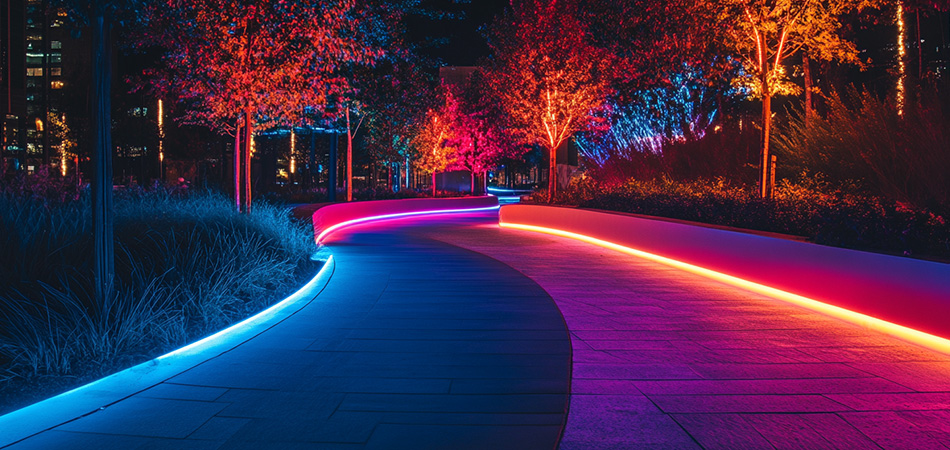 Outdoor neon lighting