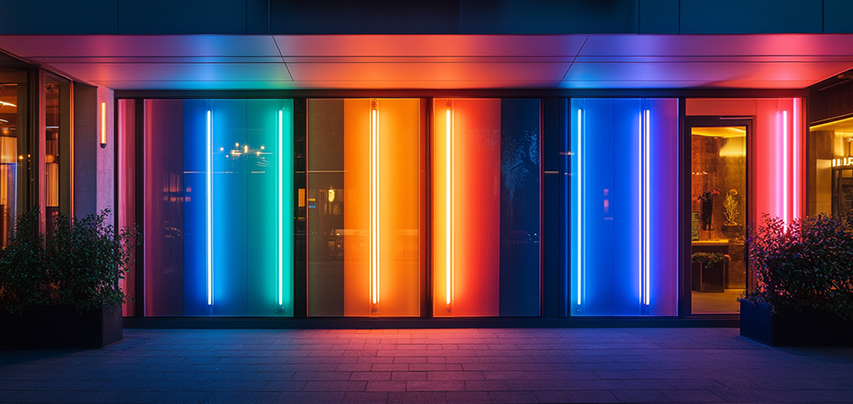 Commercial-grade energy-efficient LED neon tube lighting