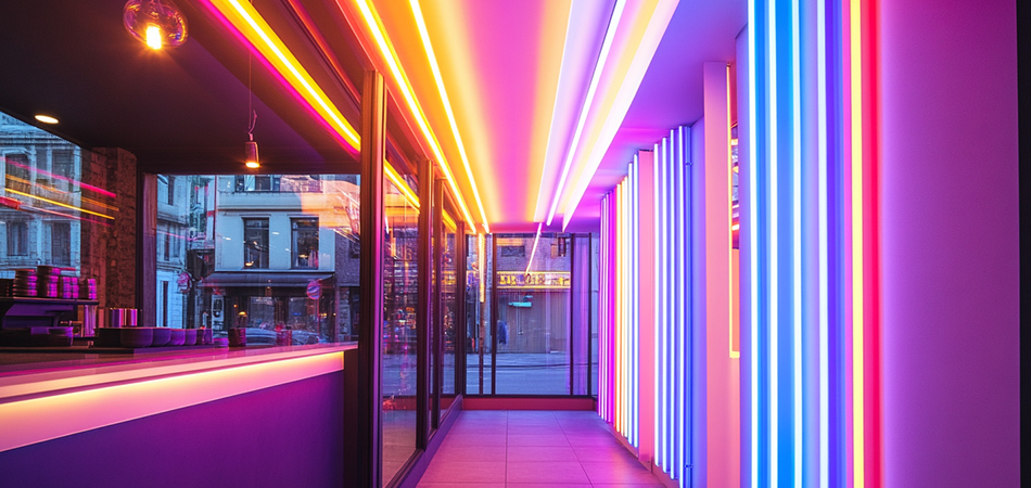 Low-wattage LED neon tubes for 24/7 operation