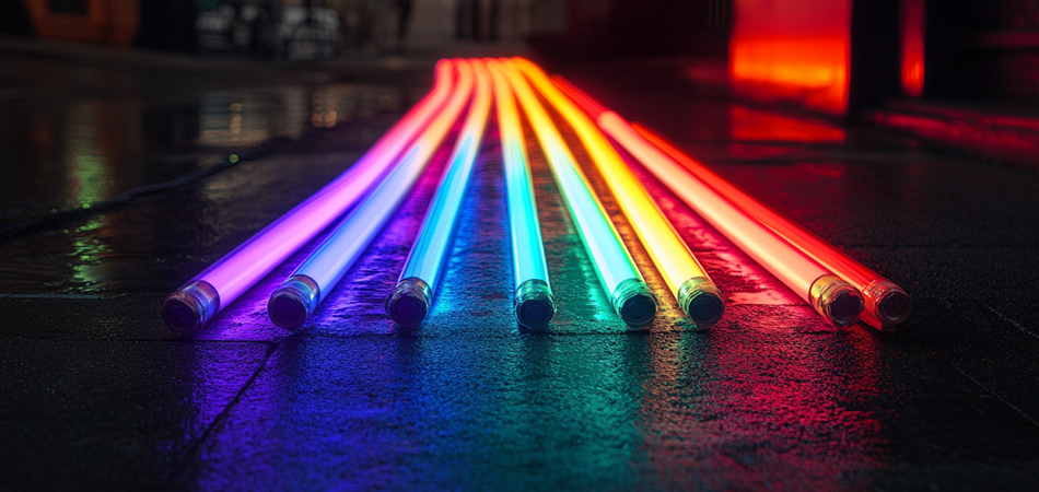 Waterproof RGB neon tubes for outdoor stage lighting