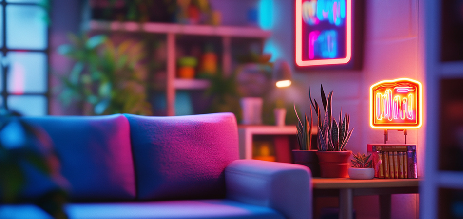 Tiny mini neon light