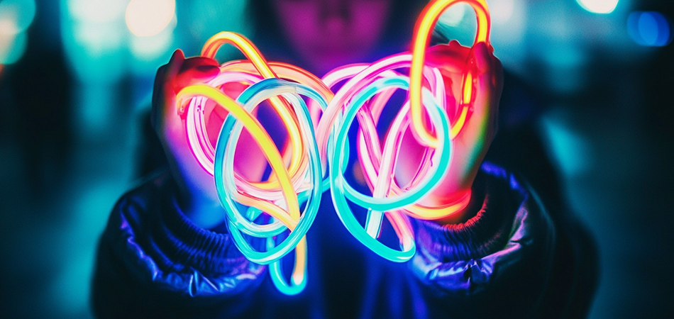 Mini neon light for wedding