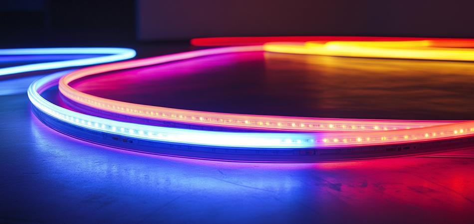 Separated 8 - mm neon strip