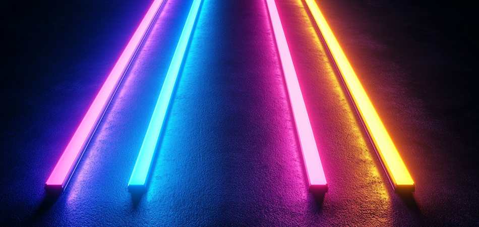 Separated RGB neon strip Separated RGB neon strip