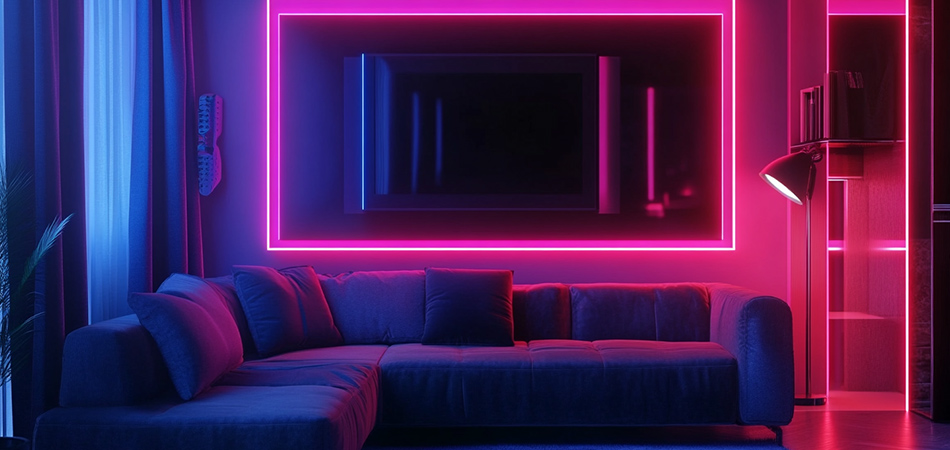 diy separated neon strip 
