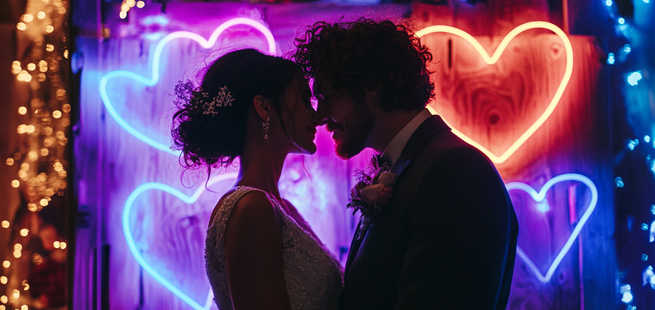 Personalized neon wedding signs