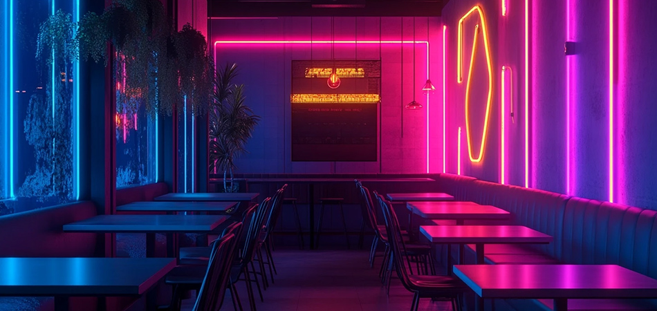 Voice-controlled smart neon strips