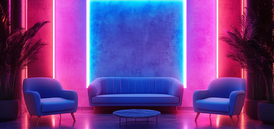 Smart neon lighting for home automation