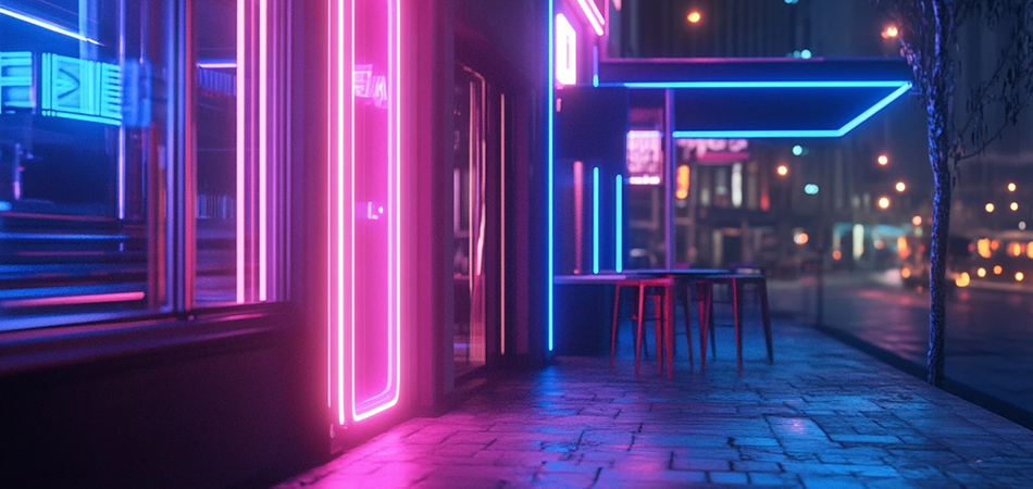 Smart neon sync with music