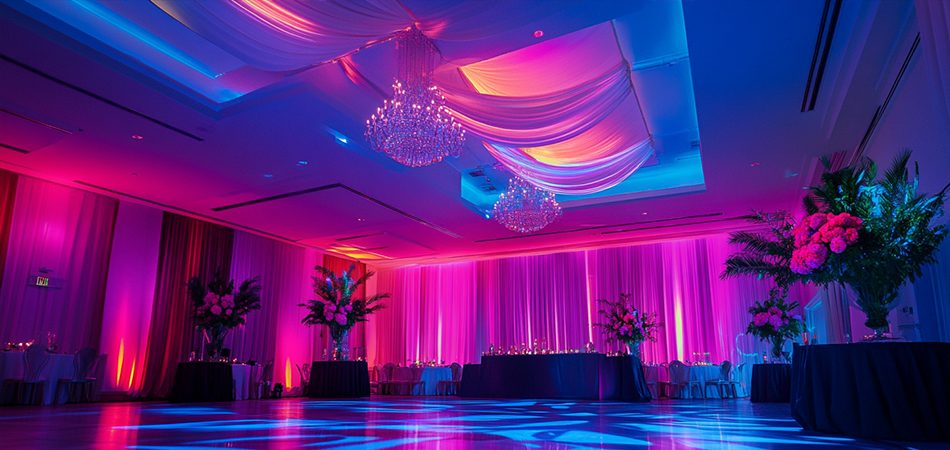 Neon event stage border lights