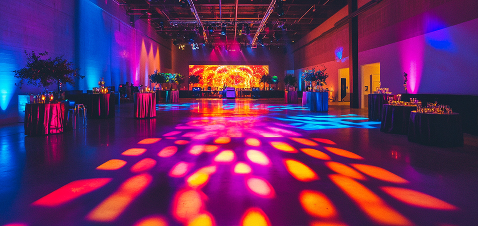 Neon festival entrance signage