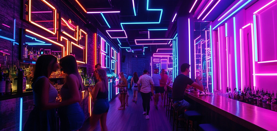 Neon event lighting