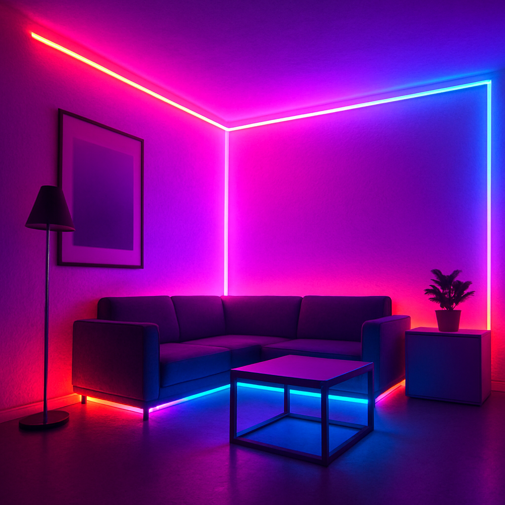 Mini neon light multicolored