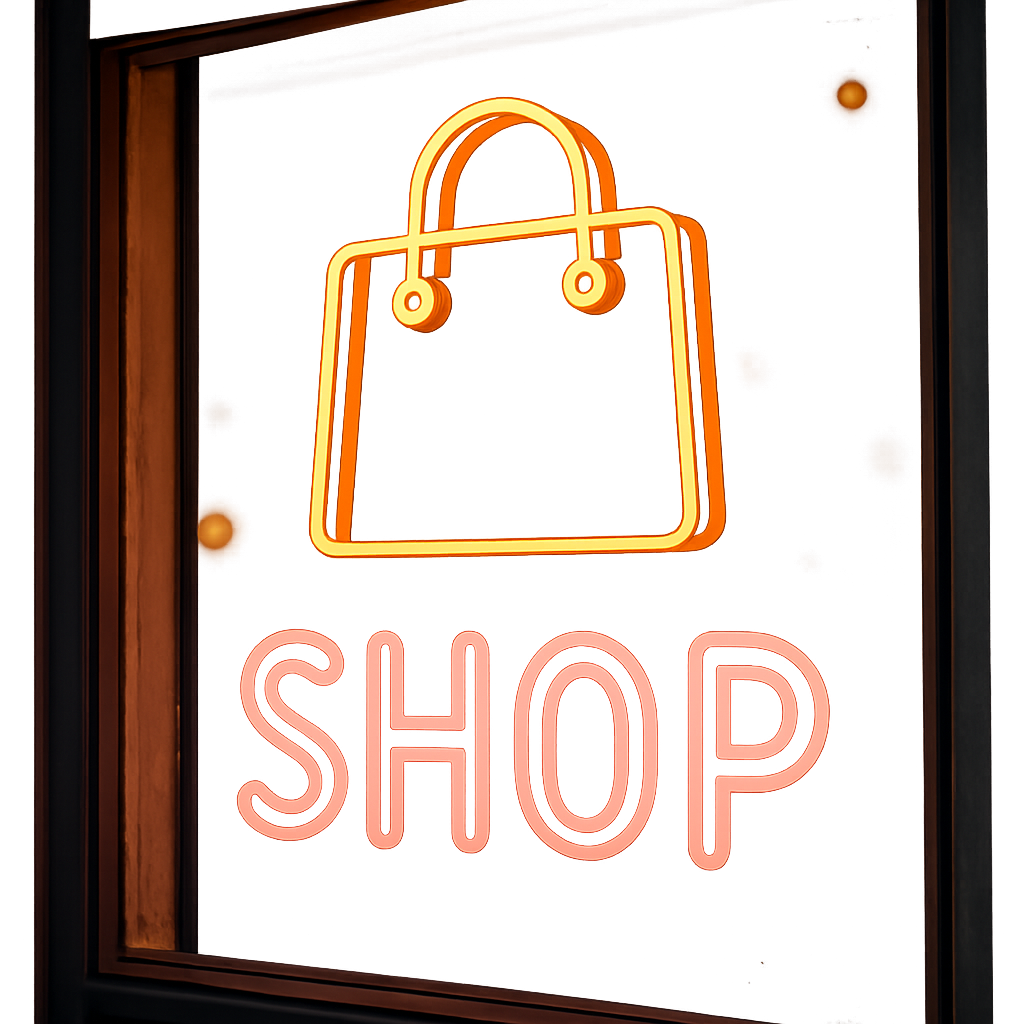 Mini neon light for shop window