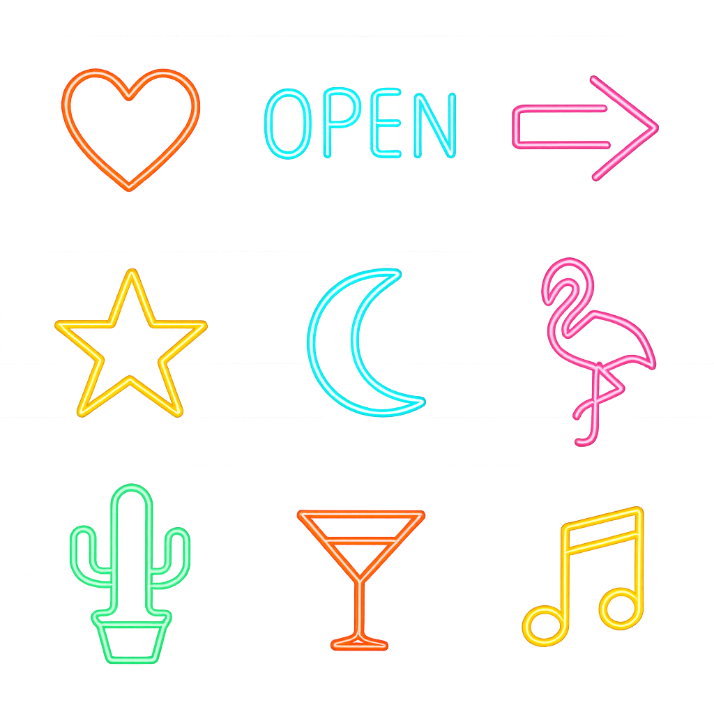 Mini neon light for wedding