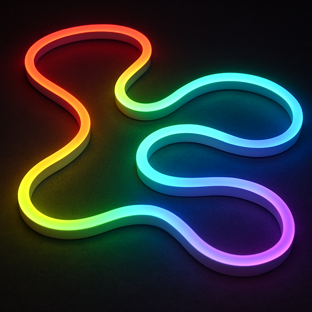 Separated silicone neon strip