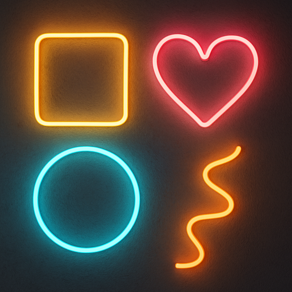 Separated 8 - mm neon strip
