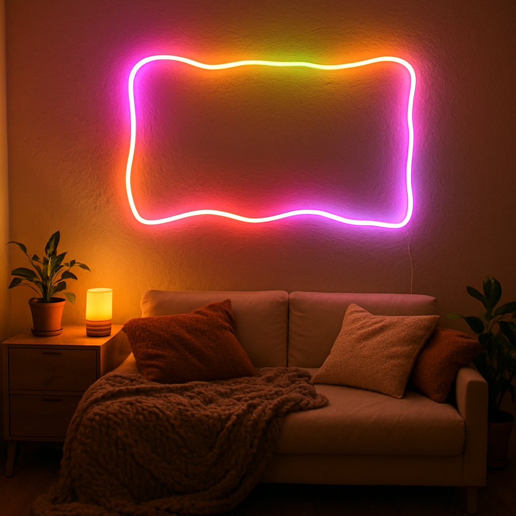 diy separated neon strip 