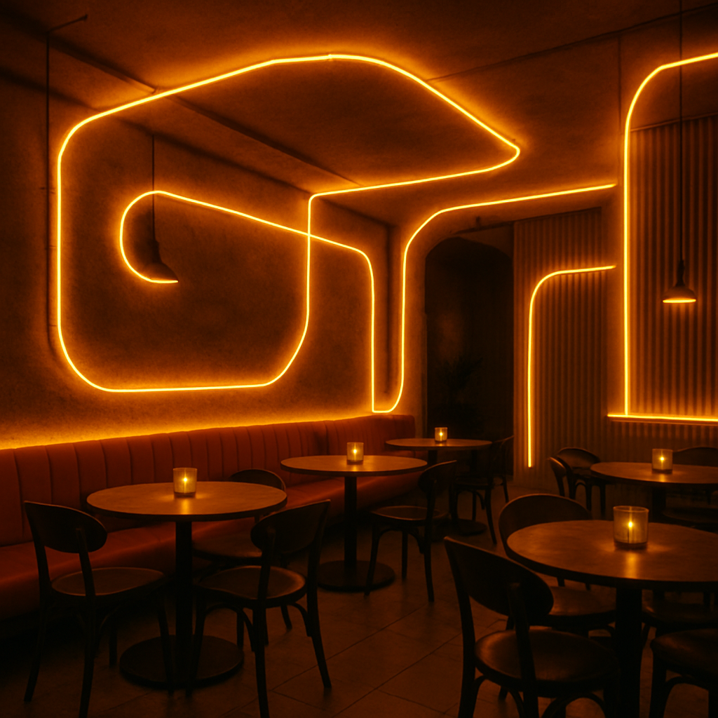 Flexible neon strips for commercial use