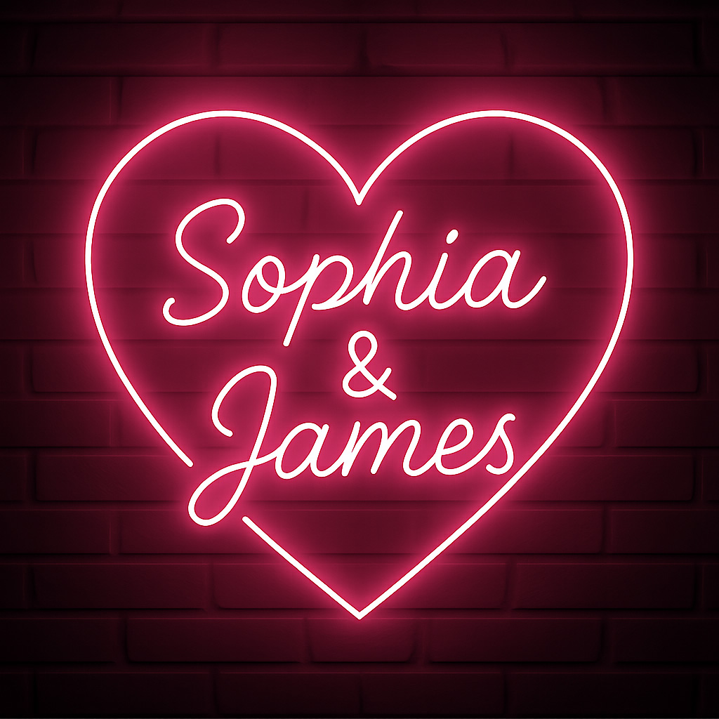 Personalized neon wedding signs Personalized neon wedding signs