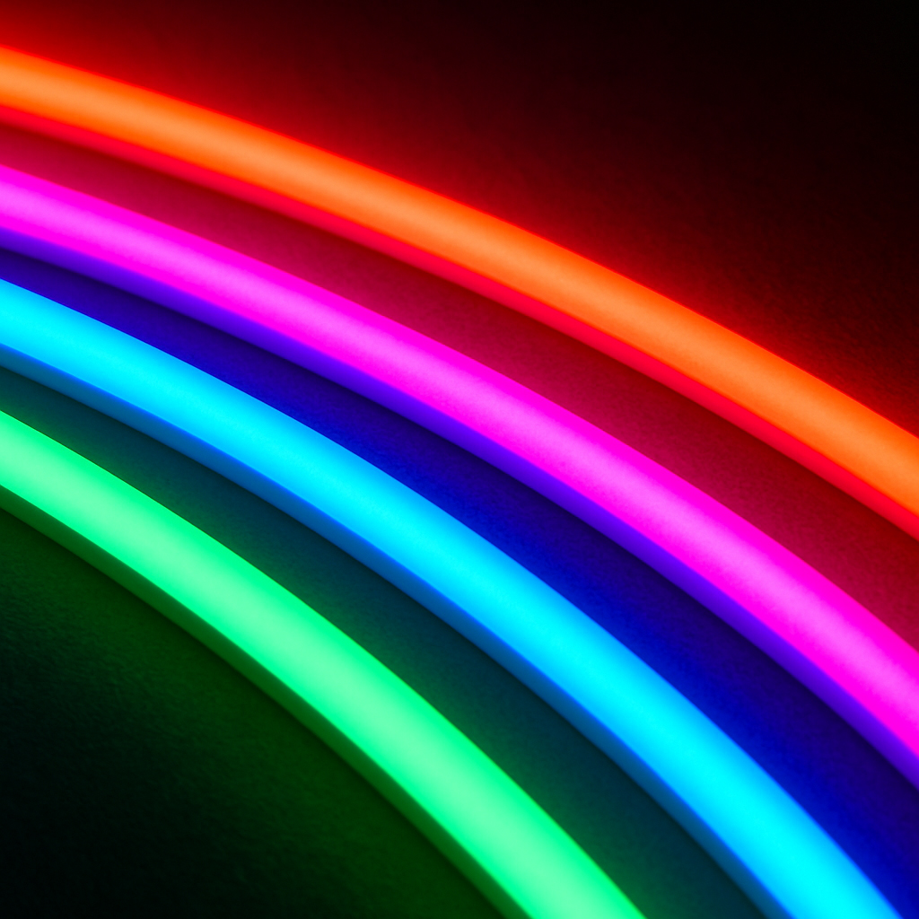 Cuttable RGB neon light strips