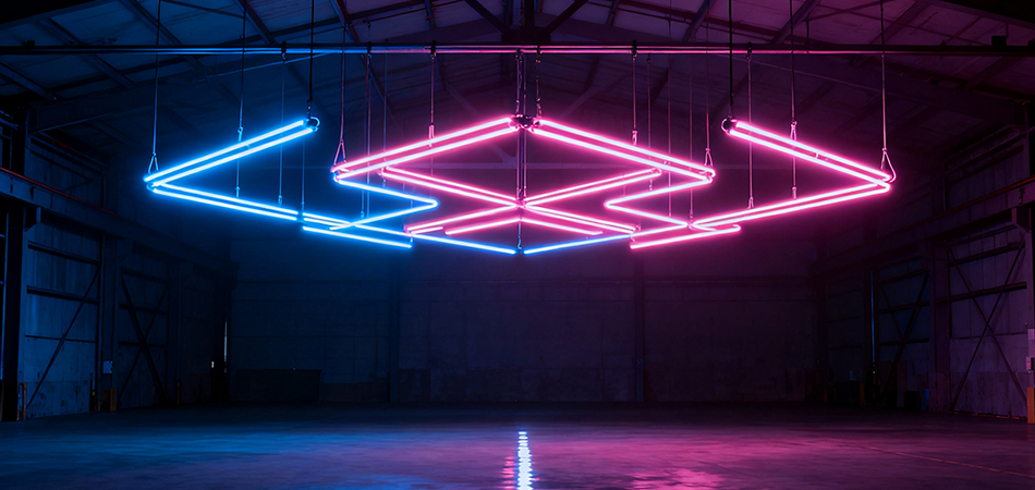 RGB color-changing neon tubes