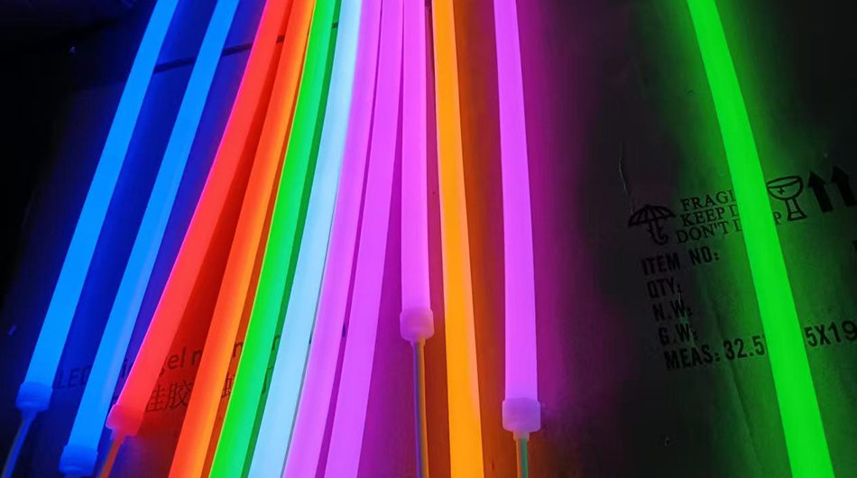 LED neon tubes for bar counters