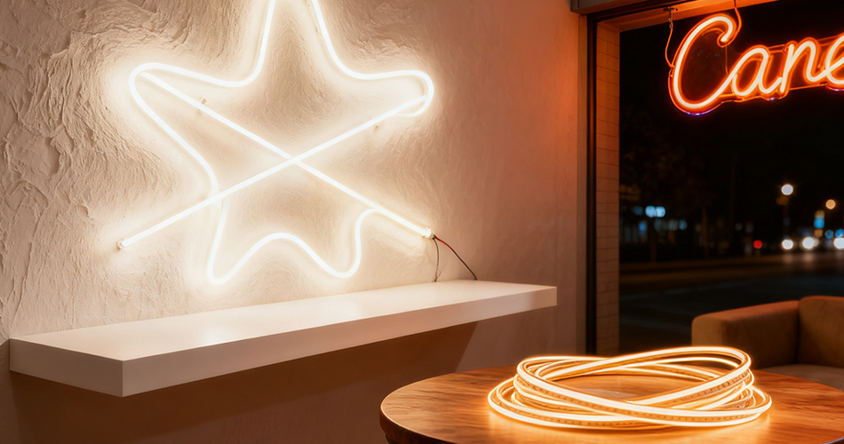 Bendable neon flex strip lights